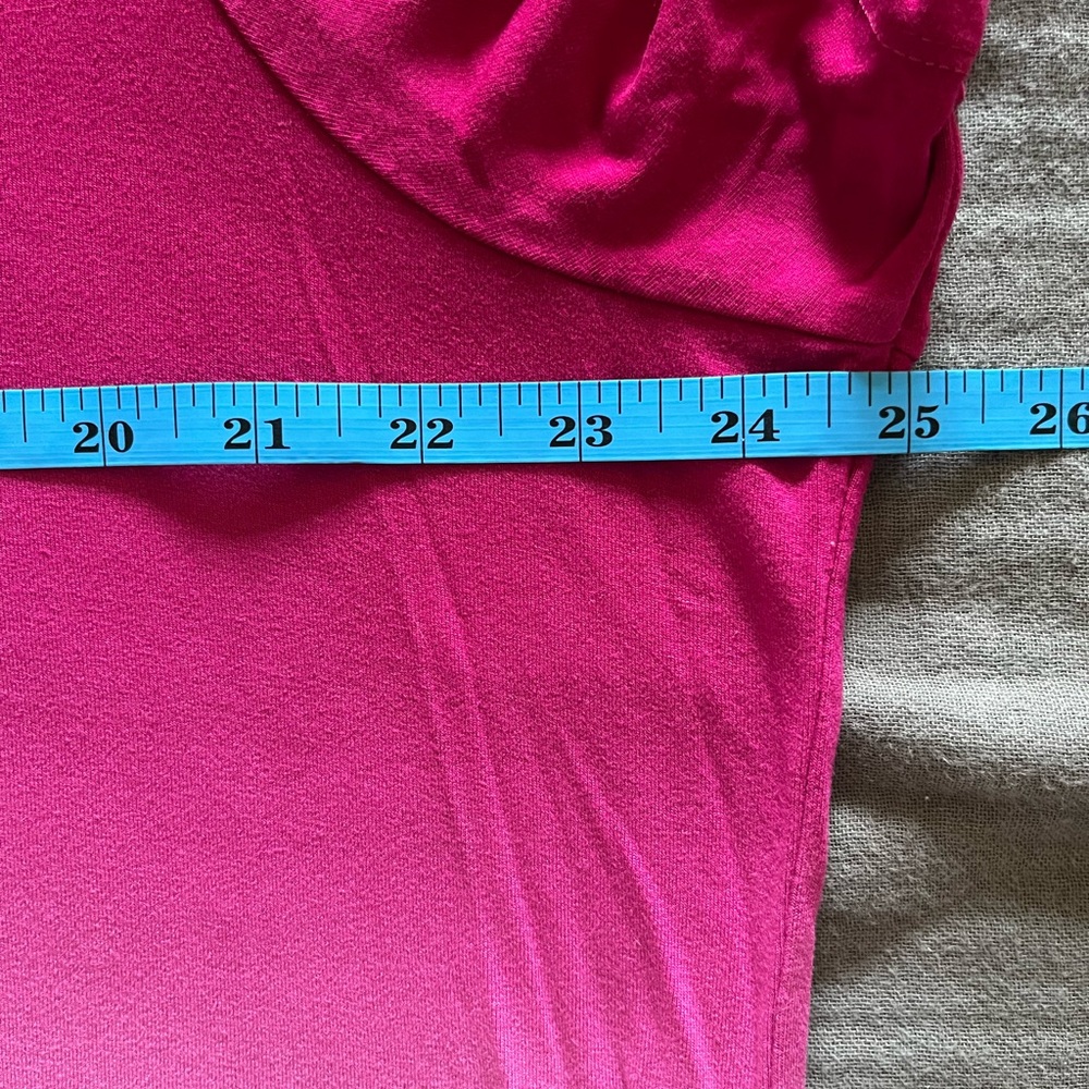Lane Bryant pink/purple short sleeve maxi dress EUC 18/20 bottom side cinch ties - Picture 5 of 8